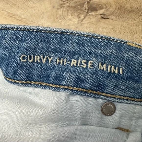 American Eagle Curvy High Rise Mini Denim Skirt size 16 - Picture 4 of 6